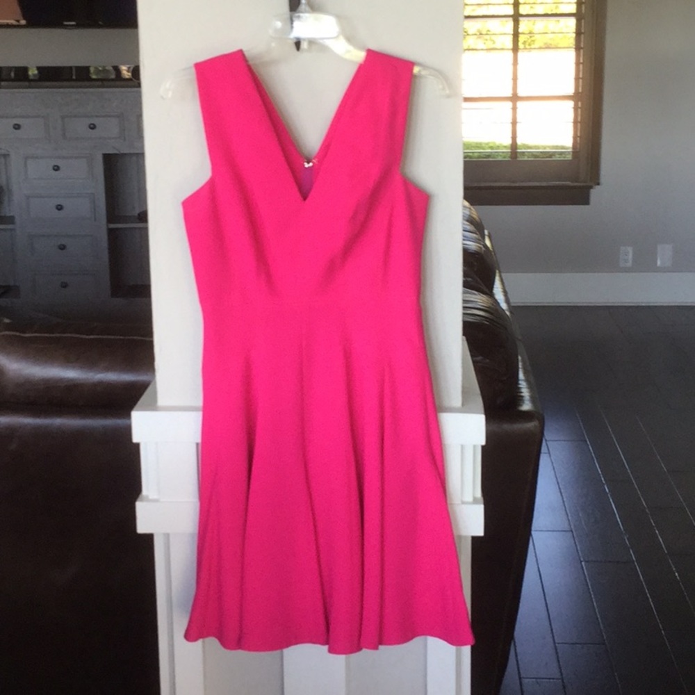 Hot pink flirty skirt cocktail dress